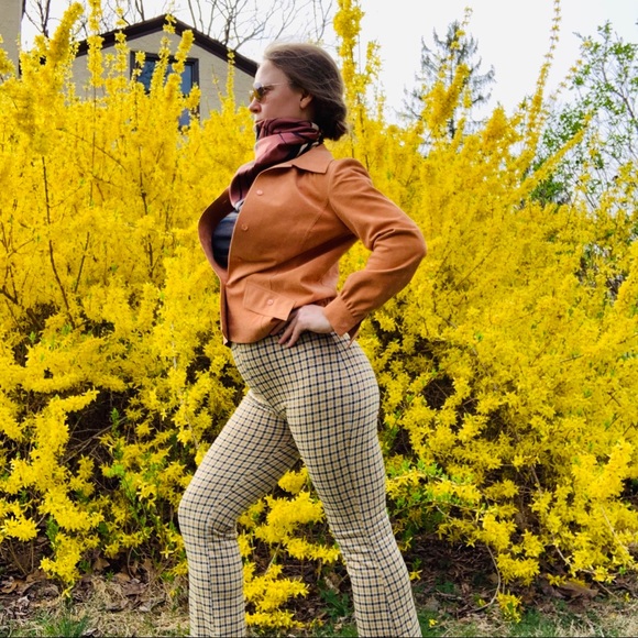 UO Modern Vintage Plaid Tattersall Hi Waist Pants - Picture 2 of 16